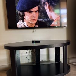 Media Tv Stand Entertainment Center Black And Glass Shelf