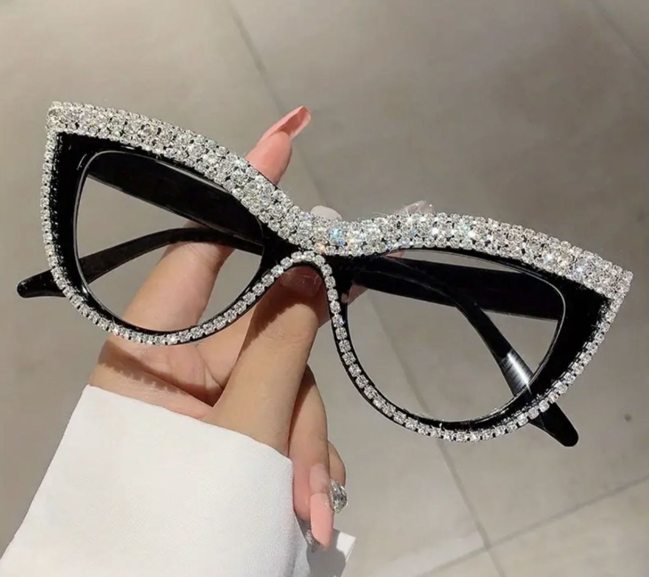 Luxury Rhinestone Clear Lens Glasses For Women And Men - Perfect For Parties And Special Occasions 