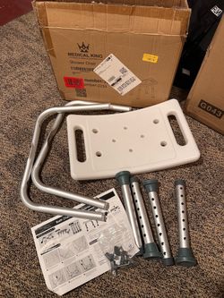 New Medical King White Shower Chair