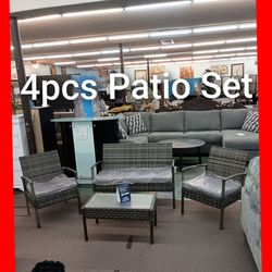 ✨ Patio Set 2 Chairs Loveseat Coffee Table