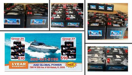 Nuevas con garantía de 1 año las baterías para botes del grupo 27 marinas