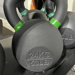 Cast Iron Kettlebell 53 LB - Black Matte Texture Finish - we have other weights available!