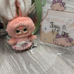 Baby Three Miniature Pink Bunny