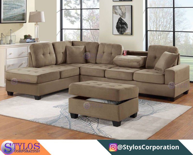 Brand New Sectional (Available In Grey And Saddle)