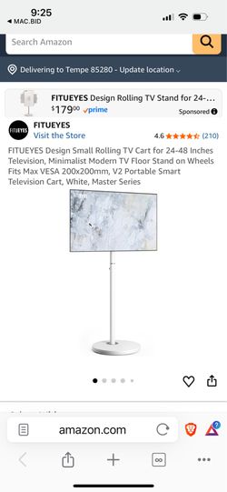 Indoor outdoor modern mobile TV stand on wheels
