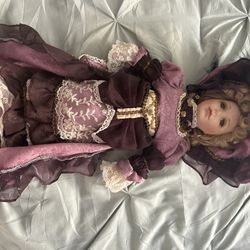 Purple 1930’s Porcelain Doll