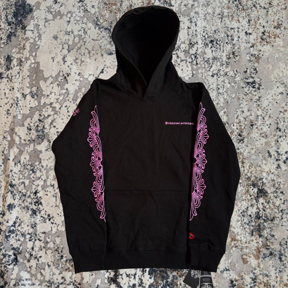 Chrome Hearts Black and Pink Hoodie