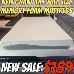 NEW GRAND LIFE FULL SIZE MEMORY FOAM MATTRESS 