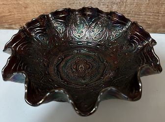 Antique Fenton carnival glass bowl