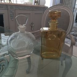 Two Large Perfume Bottles Excellent Condition