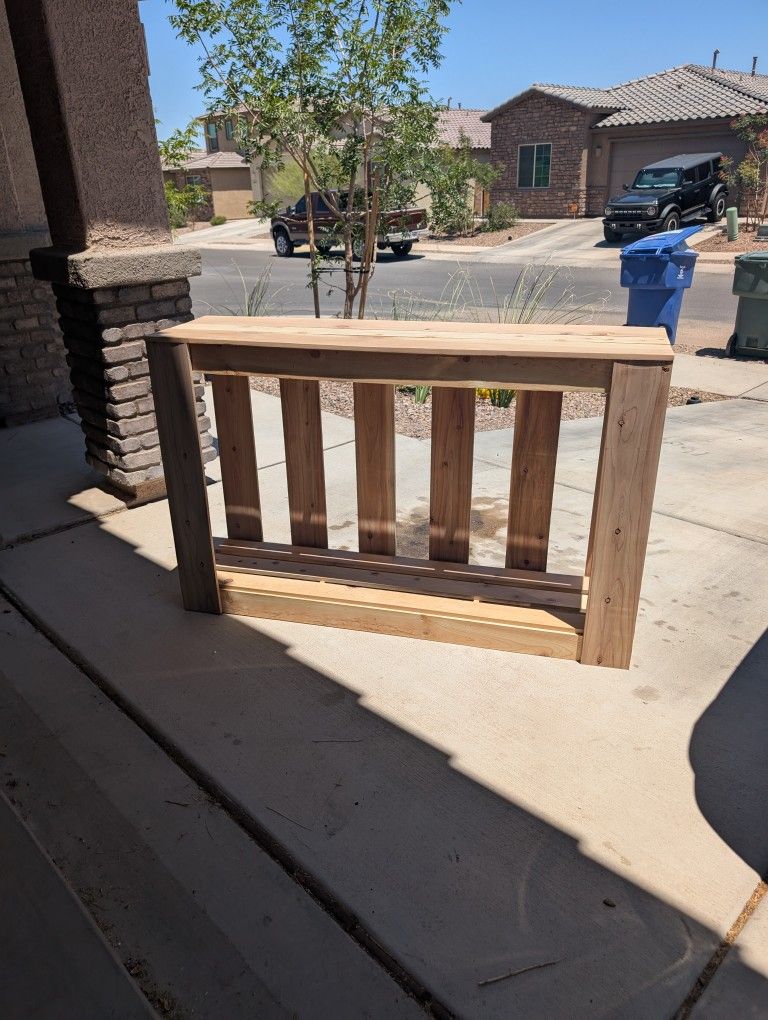 New Cedar Entryway Table