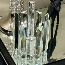 Beautiful Crystal Candle Holders 6” $15/each