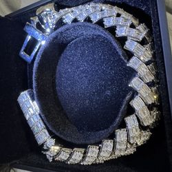 Bust Down Cuban Bracelets Baguettes