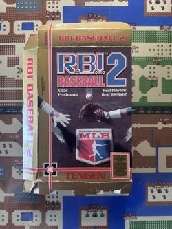 NES Nintendo RBI Baseball 2 Tengen Box Only (No Game) Please Read Description 