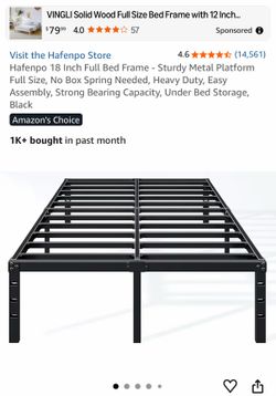 18 inch full bed frame