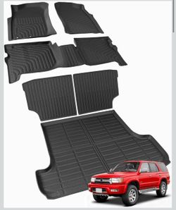 All-Weather Full Sets Car Floor Mats for Toyota 4Runner 1 with Trunk Mat & Backrest Mat, Cutsom Fit Full Protection for 3rd Gen 4 Runner Limit