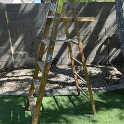 WERNER 6’ WOOD A-FRAME LADDER