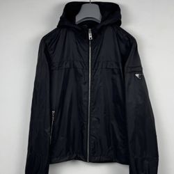 Prada Monolith Nylon Zip Jacket