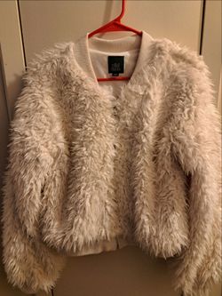 Wild Fable White Shag Faux Fur Jacket - Size L