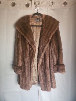 Brown fur coat