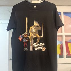 Black T-Shirt with Benito Bowl Graphic - Size S