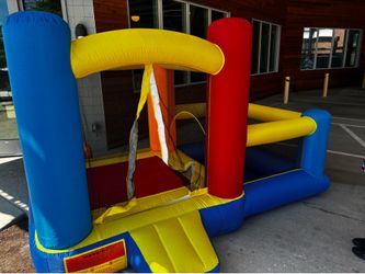Bouncy house with pump