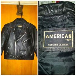 American Top Genuine Leather Biker Jacket
