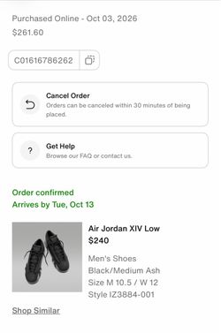 Jordan 14 Black Pack Size 10.5
