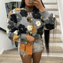 Floral Print Button Jackets
