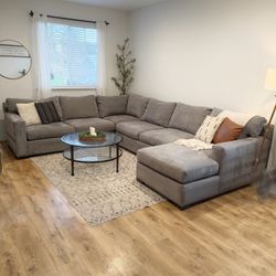Crate And Barrel Axis Sectional Couch 