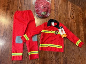 Hyde and Eek Kids Firefighter Halloween Costume Size Small (4-7)