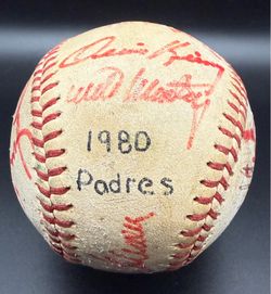 1980 Padres team autographed baseball