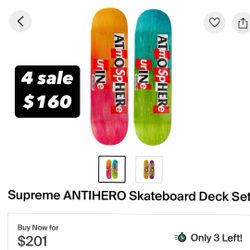 Supreme Antihero Skate deck Set