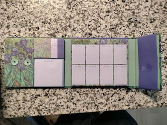Van Gogh Irises Weekly Planner Organizer With Sticky Notes: New!!