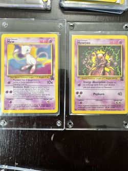 Pokemon Mewtwo And Mew Promo Cards