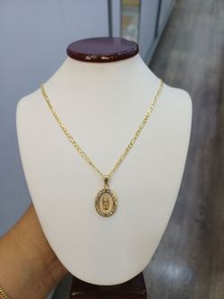 14k Chain With Virgen MARY