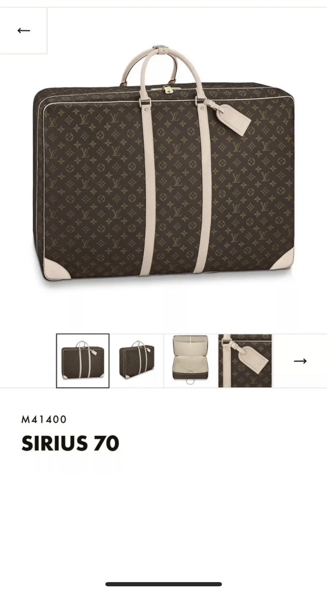 Authentic Louis Vuitton Monogram Sirius 70