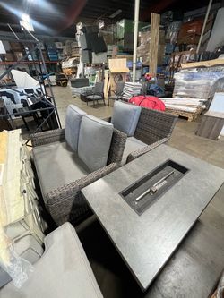 3-piece Fire Outdoor Patio Seating Set