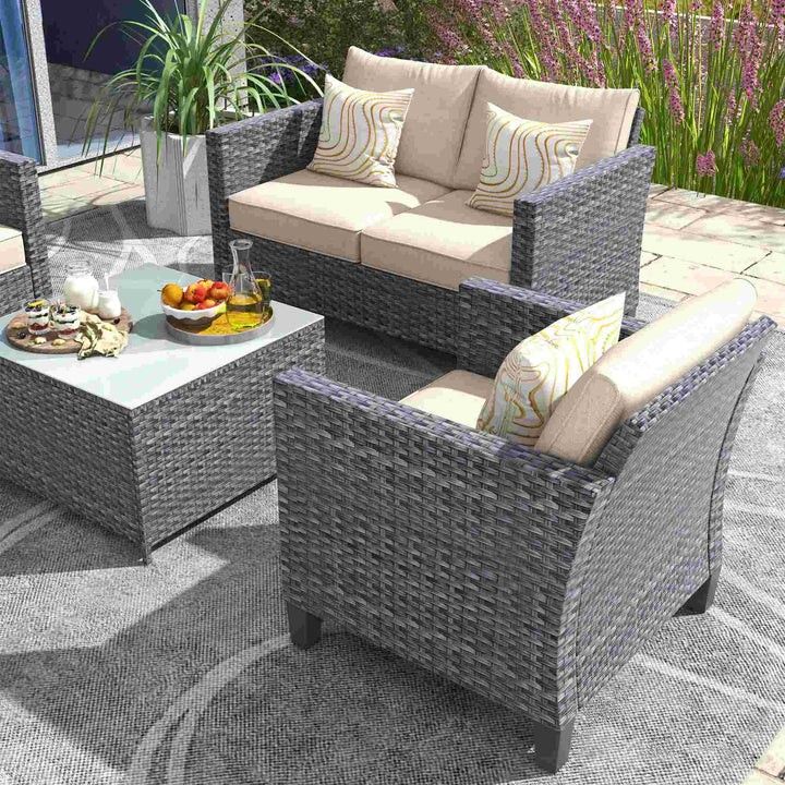 Patio Sofa Set 4-Piece Patio Set Brand New Patio Furniture 🆕🛺🚛🆕