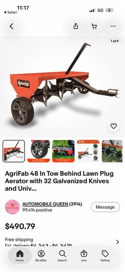 Lawn aerator tow behind