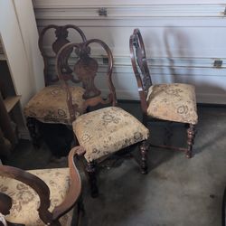 Wooden Dining Chairs x5