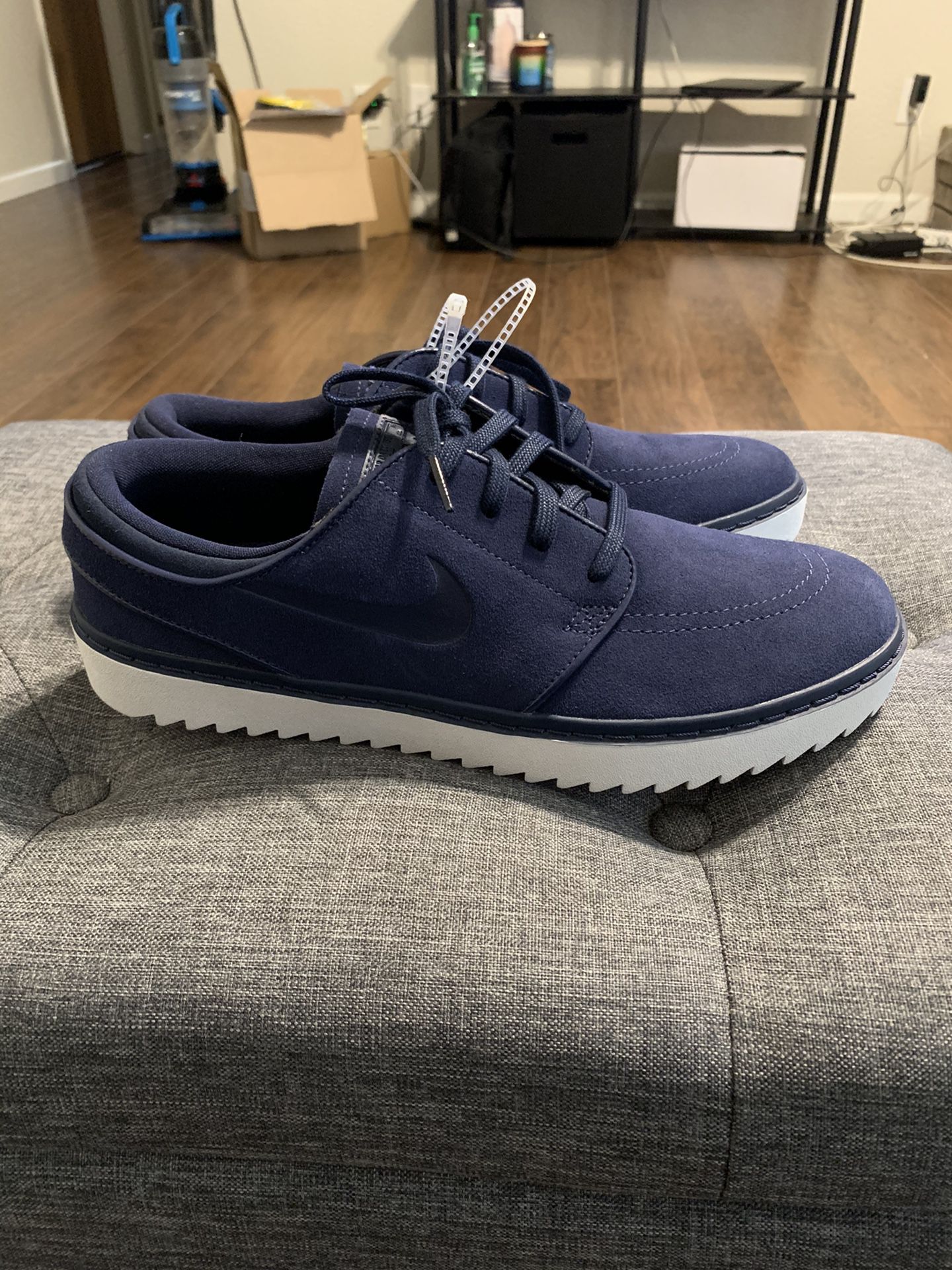 Nike Janoski G Navy Blue Suede Spikeless Golf Shoes