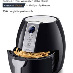 Ultrean Black Air Fryer, 4.2 Quart Electric Hot Airfryer 1500W(actual price $96)