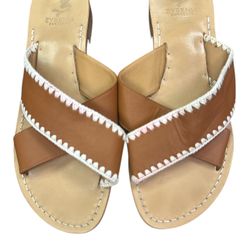 Women's Syrenia Sorrento Italian Leather Sandals MADE IN ITALY Size 11 See Photo