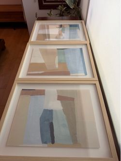 Framed abstract artwork