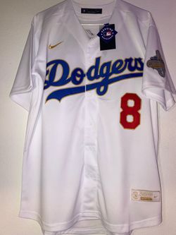Dodgers kike Hernandez Gold WS JERSEY