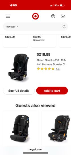 Graco Nautilus 2.0 LX 3-in-1 Booster Car Seat