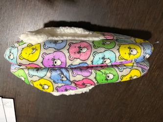 Care Bears Print Plush Slippers SZ 7