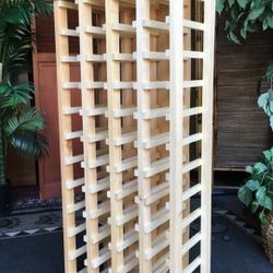 44-Bottle Wine Rack - Pine Wood Sturdy solid As New - 44H x 18W x 12D  Holds 44 bottles