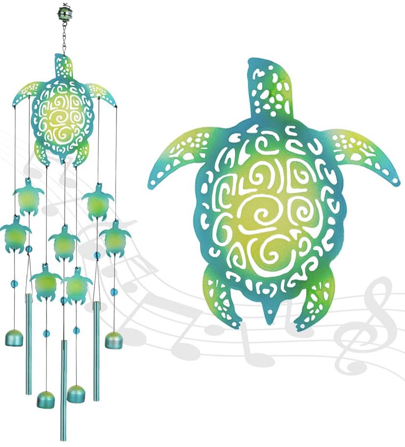Wind Chimes, Sea Turtle Wind Chimes for Outside, Memorial Gift for Mom, Wind Chimes Outdoor Clearance, Garden Decor, Turtle Lover Gifts